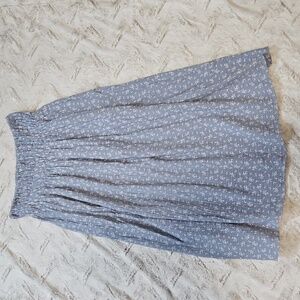 Grade & Gather Elegant Blue Floral A-Line Skirt